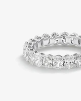 3.15 Carat TW Oval Laboratory-Grown Diamond Eternity Ring in 14kt White Gold