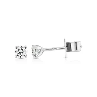 Certified Carat TW Diamond Solitaire Stud Earrings in 18kt White Gold