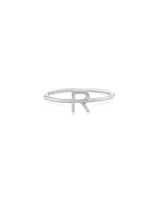 C Initial Ring in Sterling Silver