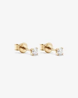 Certified Carat TW Diamond Solitaire Stud Earrings in 18kt White Gold