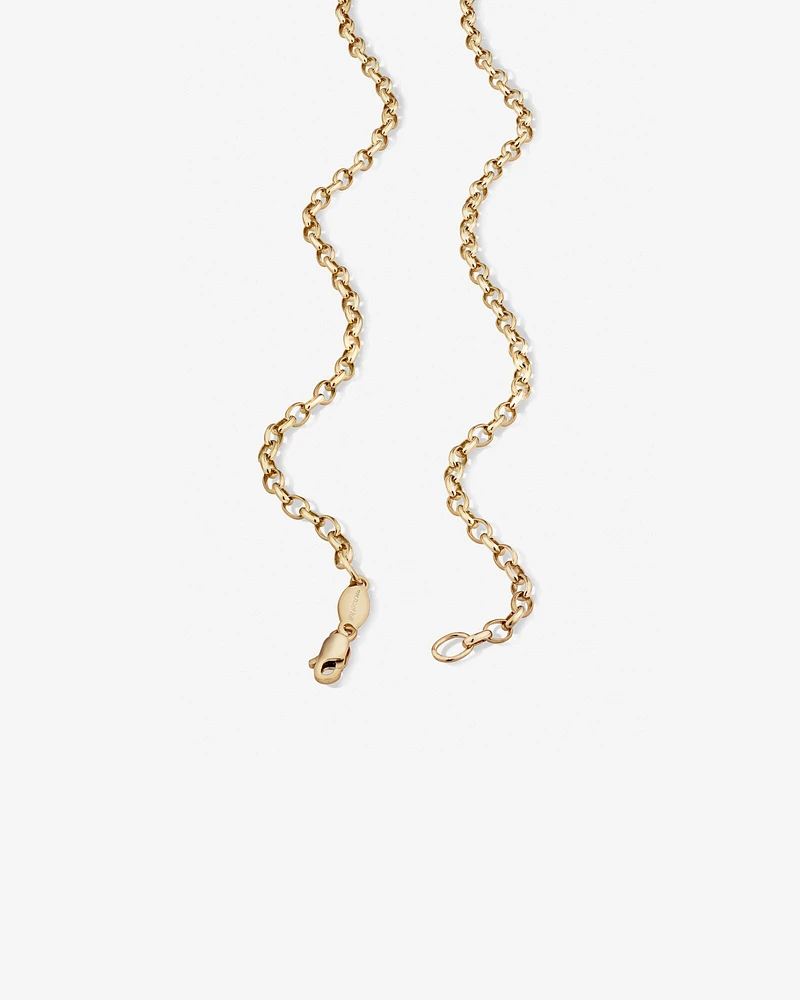 50cm (20") Oval Belcher Chain in 10kt Yellow Gold