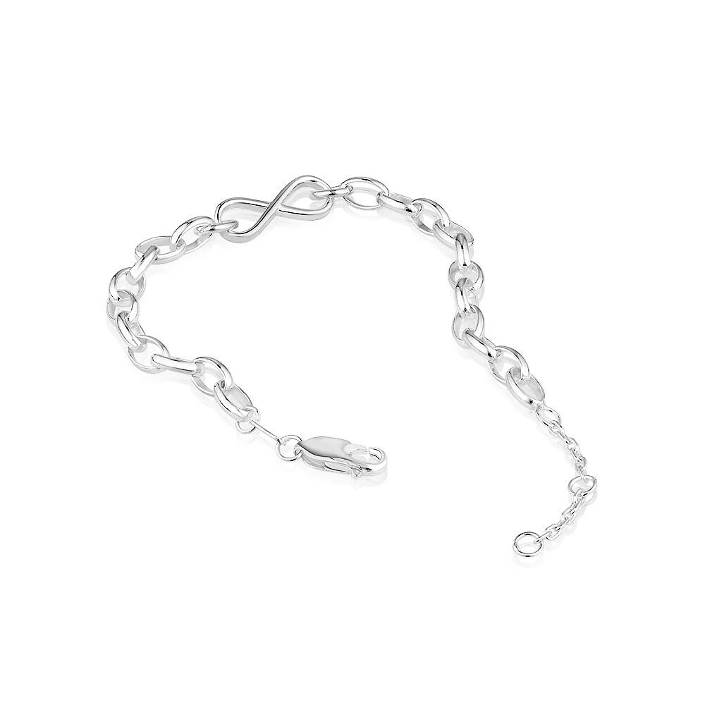 Infinity Belcher Chain Bracelet in Sterling Silver