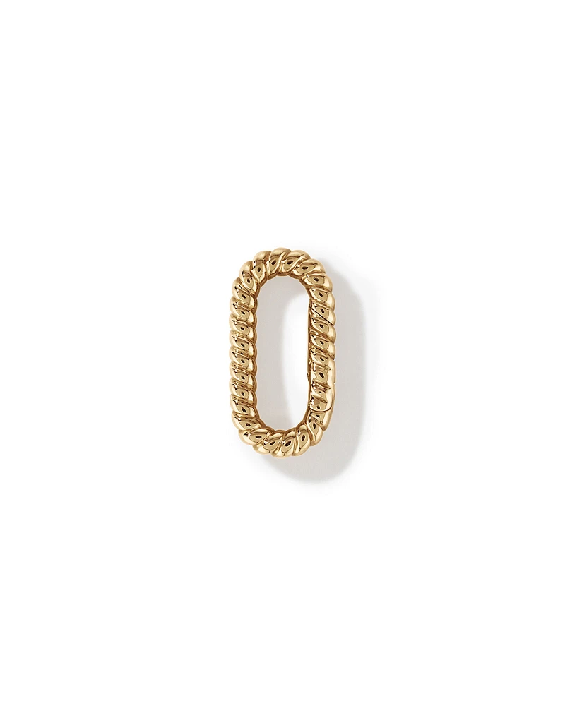 Twisted Paperclip Pendant Connector in 10k Yellow Gold