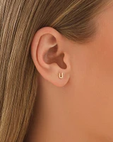 G Initial Single Stud Earring in 10kt Yellow Gold