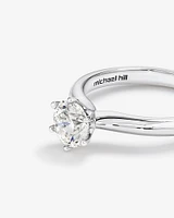 Certified Solitaire Engagement Ring with a 1 Carat TW Diamond in 18kt White Gold