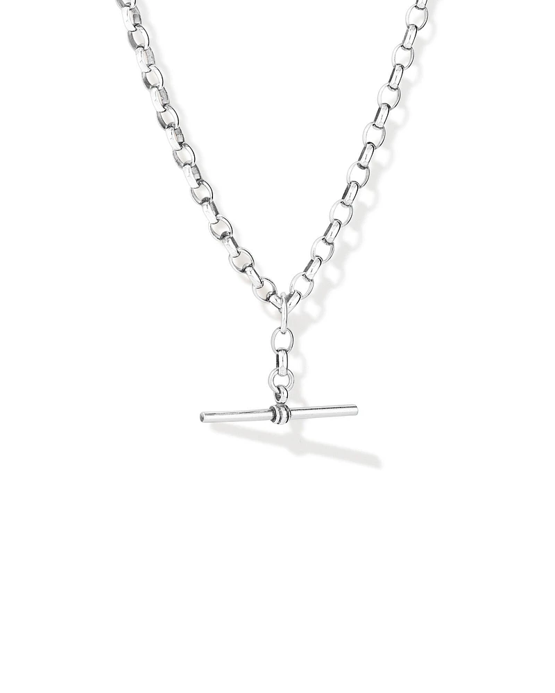 45cm (18") 4.5mm-5mm Width Belcher Fob Chain in Sterling Silver