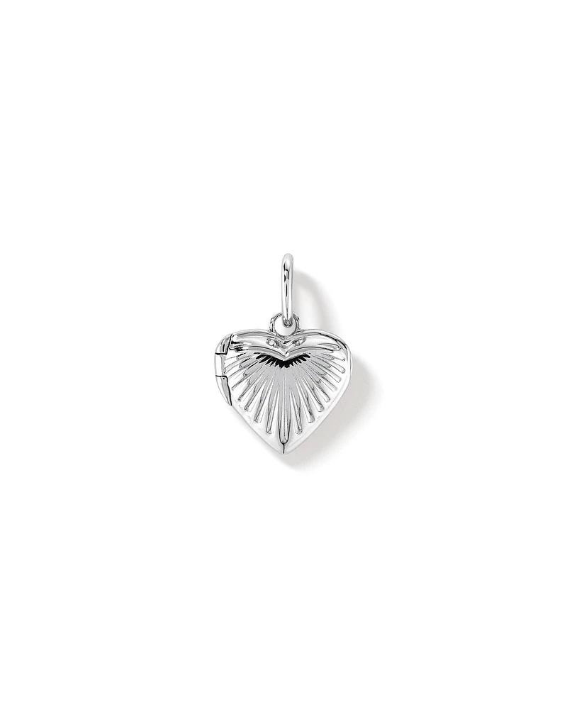 Pendentif médaillon cœur Sunray Love en argent sterling