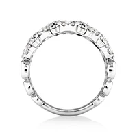 3 Row Bubble Ring with 3.00 Carat TW Diamonds in 14kt White Gold