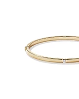 Diamond Accent Oval Bangle in 10kt White Gold