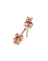 Stud Earrings with Morganite in 10kt Rose Gold