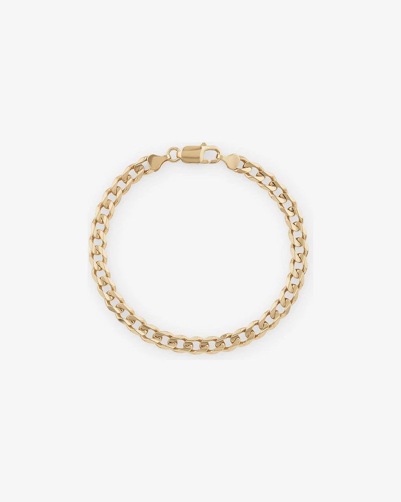 21cm (8.5") 6mm-6.5mm Width Curb Bracelet in 10kt Yellow Gold