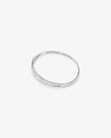 Hinged bangle with 2 Carat TW of Diamonds in 14kt White Gold