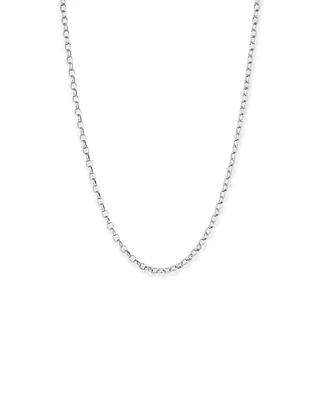 50cm (20") 4.6mm Width Oval Belcher Chain Necklace in Sterling Silver