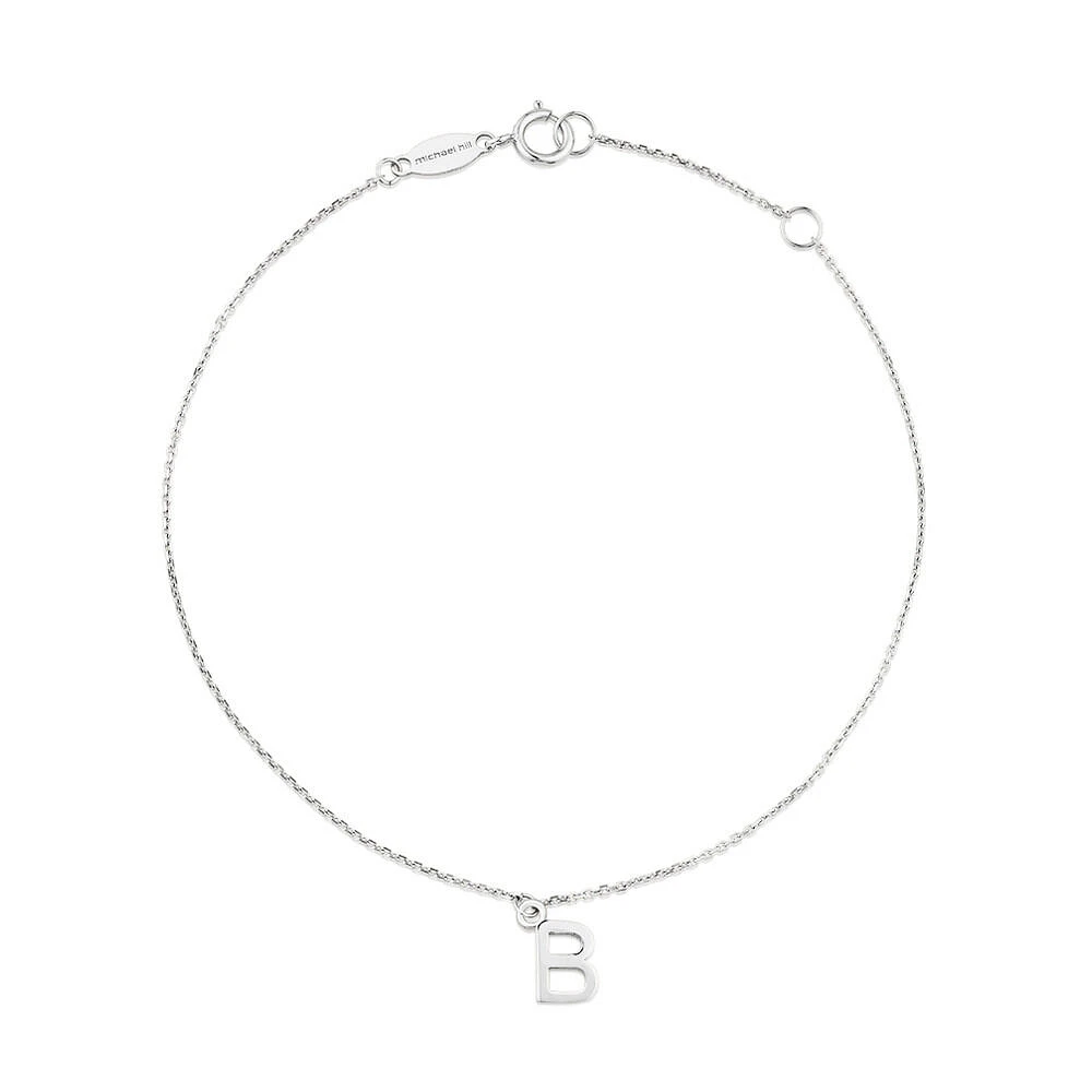 Bracelet à initiale « D » en argent