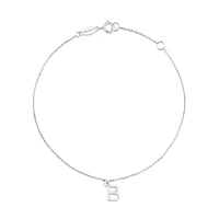 19cm (7.5") N Initial Bracelet in Sterling Silver