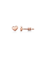 Heart Stud Earrings in 10kt Yellow Gold