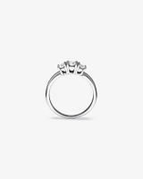 0.50 Carat TW Three Stone Round Brilliant Diamond Engagement Ring in 14kt White Gold