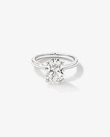 3.00 Carat TW Oval Cut Laboratory-Grown Diamond Solitaire Engagement Ring in Platinum