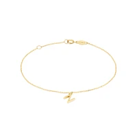 19cm (7.5") C Initial Bracelet in 10kt Yellow Gold