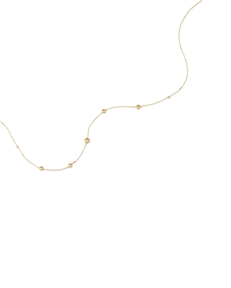 45cm (18") Bead Cable Chain in 10kt Yellow Gold