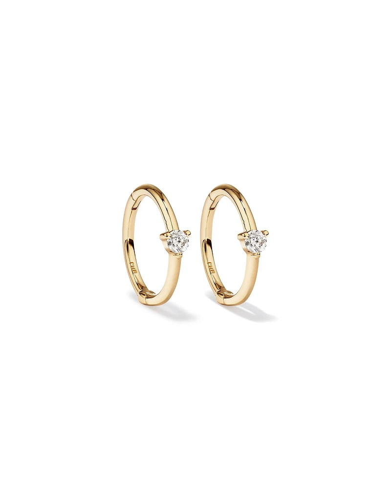 Diamond Accent Sleeper Earrings in 10kt Gold