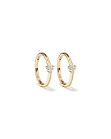 Diamond Accent Sleeper Earrings in 10kt Gold