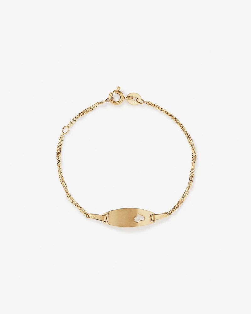 14cm (5.5") Baby Identity Bracelet in 10kt Yellow Gold