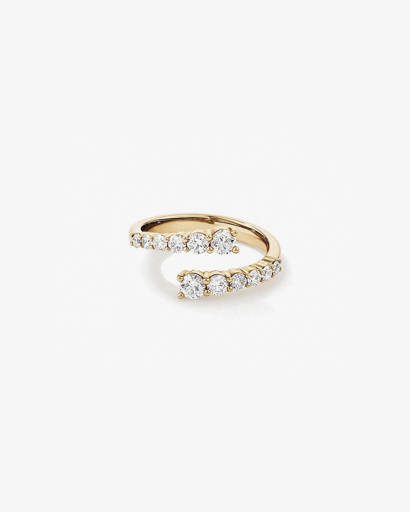 Bypass Ring with 1.00 Carat TW of Diamonds in 10kt Yellow Gold