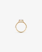 1.25 Carat TW Round Brilliant Laboratory-Grown Diamond Solitaire Bezel Set Engagement Ring in 14kt Yellow Gold