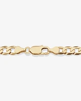 60cm (24") 6.5mm-7mm Width Solid Curb Chain in 10kt Yellow Gold