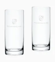 Set of 2 highball glasses with crest – Essential