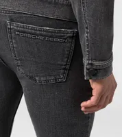 Grey Treated Denim Pants