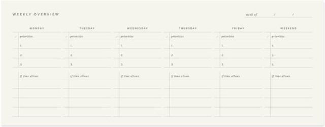 Weekly Keyboard Planner Deskpad