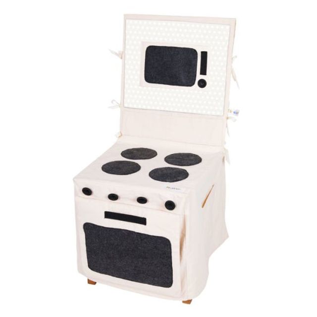 PopOhVer Pretend Play Canvas Kitchen Stove Set