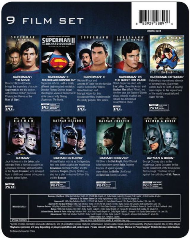 Batman and Superman: 9-Film Set [Blu-ray]