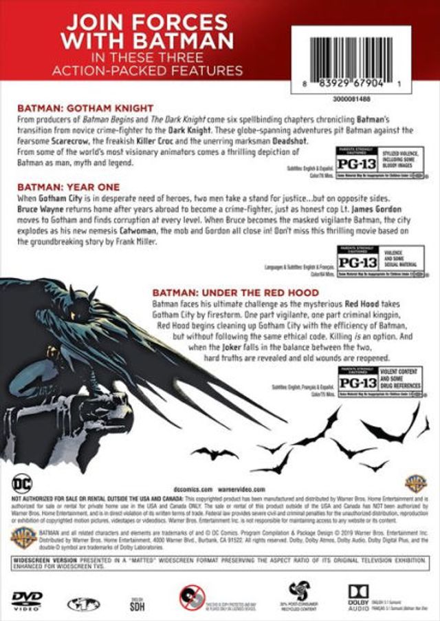 Batman Triple Feature: Under the Red Hood/Gotham Knight/Year One [3 Discs]