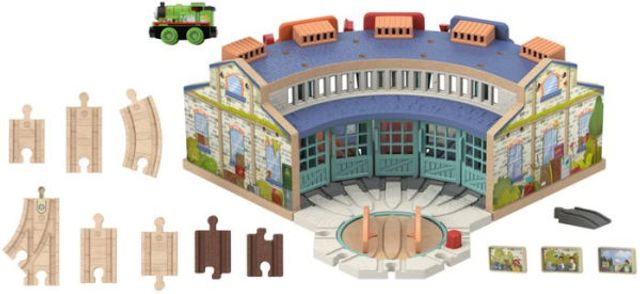 Fisher-Price® Thomas & Friends Wooden Railway Tidmouth Sheds Starter Train Set