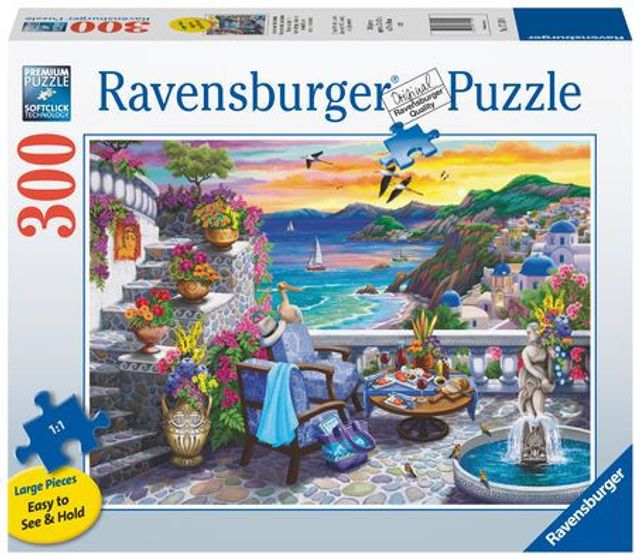 Santorini Sunset 300 piece large format puzzle