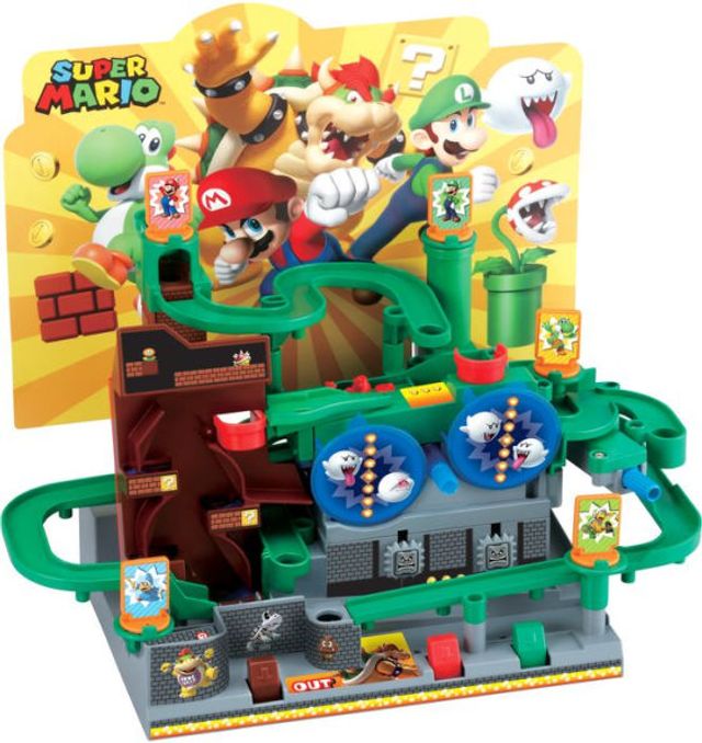 Super Mario Adventure Game DX, Tabletop Skill and Action Game with Collectible Super Mario Action Figures