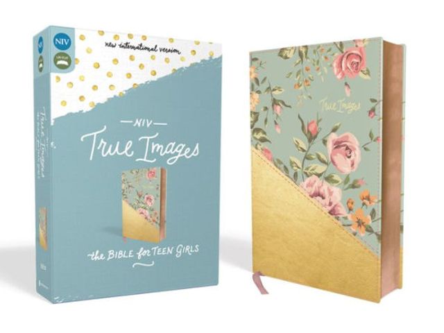 NIV, True Images Bible, Leathersoft, Teal/Gold: The Bible for Teen Girls