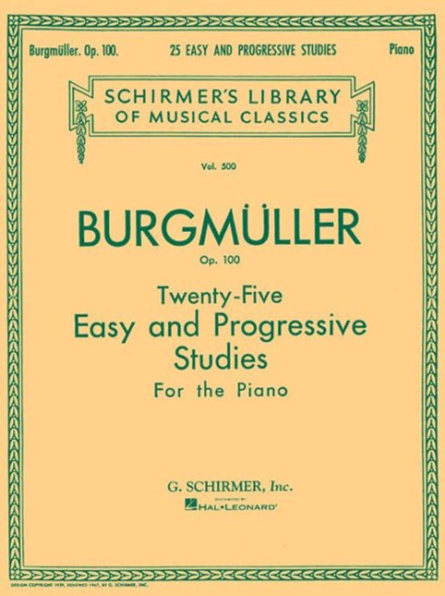 Twenty-Five Easy and Progressive Studies for the Piano, Op. 100: Schirmer Library of Classics Volume 500 Piano Solo