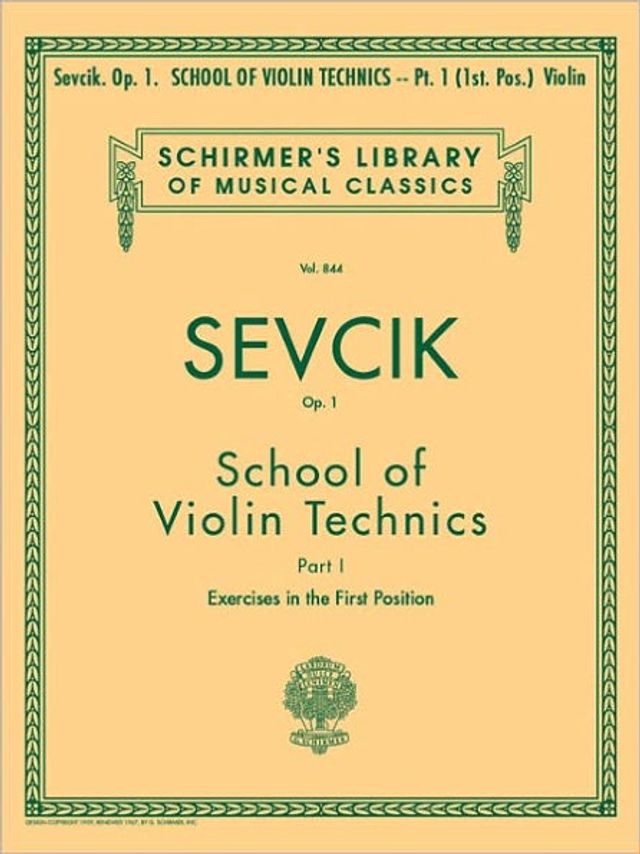 School of Violin Technics, Op. 1 - Book 1: Schirmer Library of Classics Volume 844 Violin Method