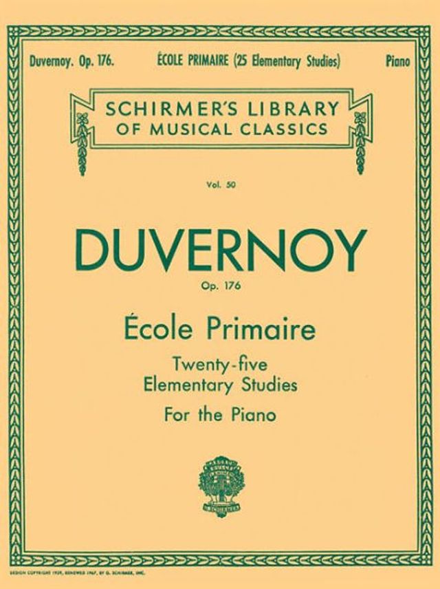 Ecole Primaire (25 Elementary Studies), Op. 176: Schirmer Library of Classics Volume 50 Piano Solo