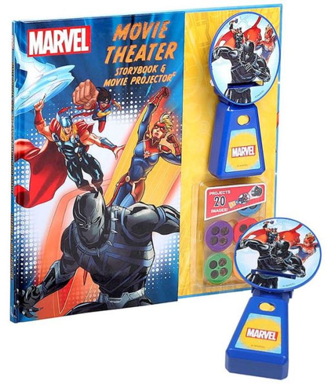 Marvel: Black Panther, Thor, and Captain Marvel Movie Theater Storybook & Movie Projector