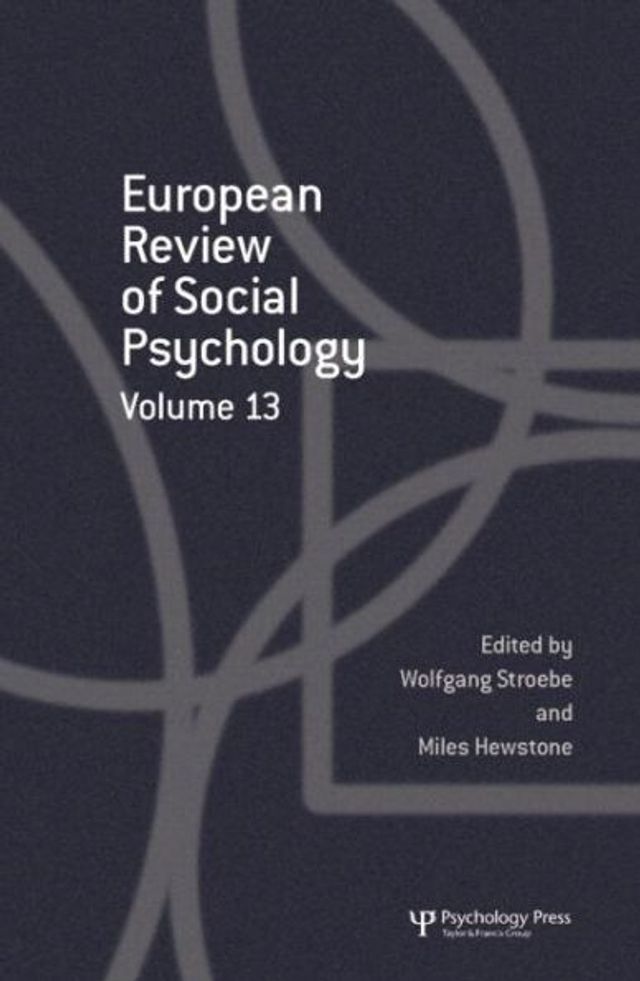 European Review of Social Psychology: Volume 13