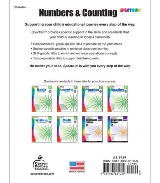 Numbers & Counting, Grades PK - K