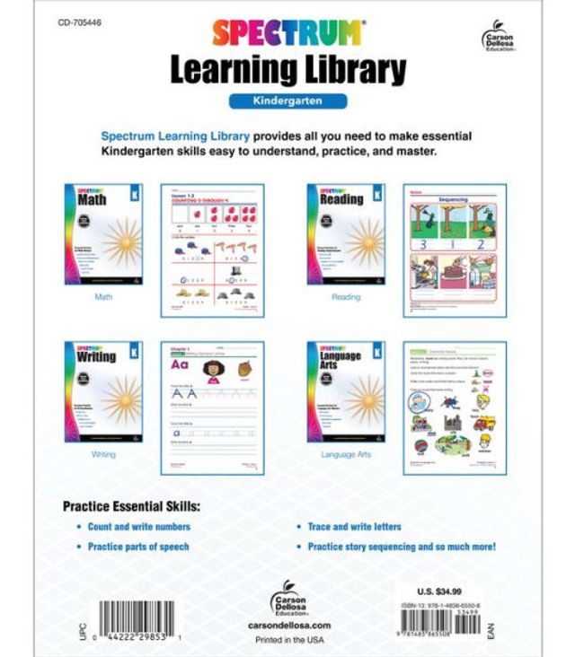 Spectrum Learning Library, Grade K