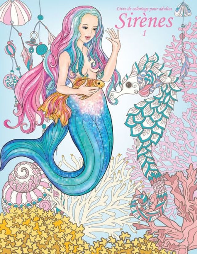 Livre de coloriage pour adultes Sirènes 1