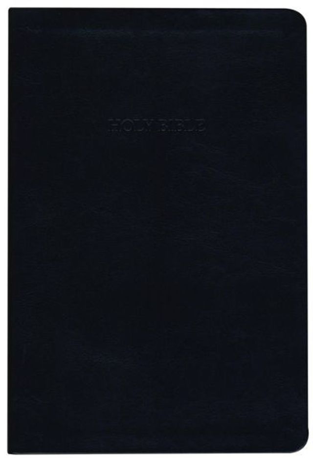 KJV Large Print Thinline Reference Bible, Flexisoft (LeatherLike, Black, Red Letter)