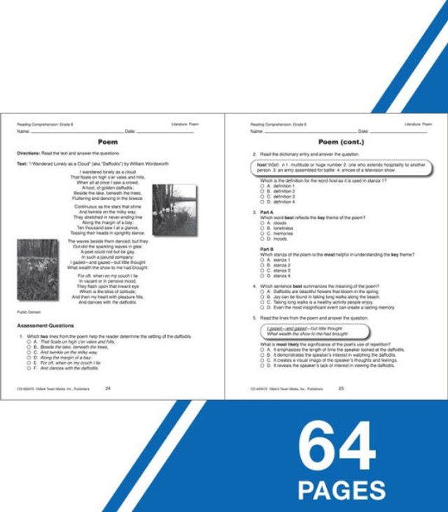 Reading Comprehension, Grade 8